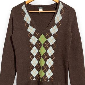 J. Crew Y2K Lambs Wool V-Neck Sweater